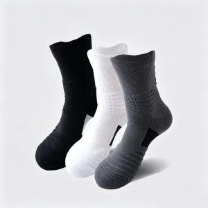 Men’s Youth Spring Thick Cotton Breathable Eco Friendly Fitness Crew Socks Designer Brand Custom Logo Sports Factory Direct
