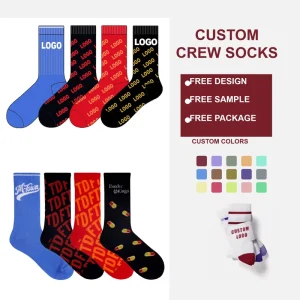 Men’s and Women’s Jacquard Embroidery Combed Cotton Outdoor Sports Logo Socks for Cycling