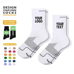 Men’s and Women’s Quick Drying Wear Resistant Running Socks Custom Athletic Socks Mid Tube Sports Socks Custom Logo