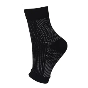 Men’s and Women’s Solid Pattern Nano Ankle Compression Sleeve Socks Plantar Fasciitis Foot Support and Compression Stockings