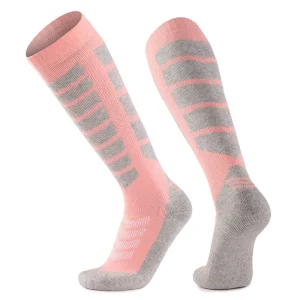 Men’s and Women’s Thickened Terry Merino Wool Ski Socks Warm Winter High Tube Crew Knitted Body Logo Sports Socks