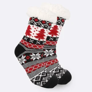 Merino Wool Blend North Pole Socks for Ski Resort Holidays Christmas Thermal Ski Socks for Winter Sports Enthusiasts