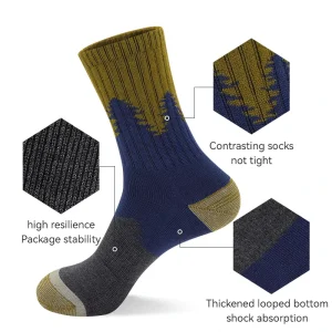 Merino Wool Cashmere Thick Autumn Socks Warm Soft Solid Casual Sports Knitted Crew Socks
