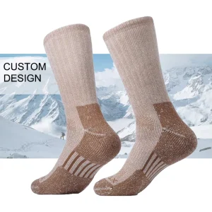 Merino Wool Men Crew Socks Thermal Socks Athletic Wool Socks for Hiking Trekking Camping