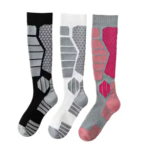Merino Wool Mid Barrel Skiing Socks 3D Massage Bean Leg Winter Outdoor Sports Warm Knitted Mountaineering Socks Bottom Spring