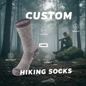 Merino Wool Outdoor Thickened Warm Socks Antibacterial Thermal Ski Climbing Hiking Crew Socks