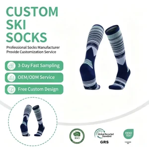 Merino Wool Ski Socks for Outdoor Sports Breathable Sweat-Wicking Thick Towel Bottoms Digital Knee High for Snow Hiking Outdoor