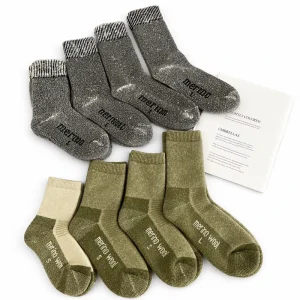 Merino Wool Socks Outdoor Sports Men Women Children Thick Warm Full Cushion Wool Work Hiking Socks