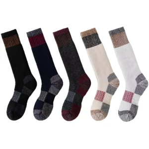 Merino Wool Socks Unisex Men’s Women’s Cushioned Warm Crew Neck Sports Hiking Work Socks OEM