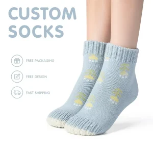 Merino Wool Socks Winter Thick Warm Thermal Wool Acrylic Crew Gift Socks for Women