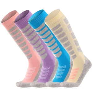 Merino Wool Winter Knitted Thick Professional Ski Socks Anti Slip Compression Breathable Sports Socks