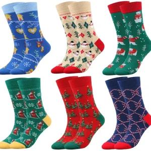 Mid Calf Christmas Socks New Trendy European American Oversized Design Large Size Cotton Men’s and Women’s Socks