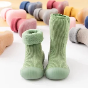 Mid Calf Snow Socks Baby Toddler Shoes Autumn Winter Style Fleece Lined Thickened Soft Sole Lightweight 0 3 Years
