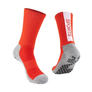 Mid-Calf Sports Running Socks Durable Non Slip Football and Outdoor Cycling Socks with Embroidered Logo Knitted Towel Bottom