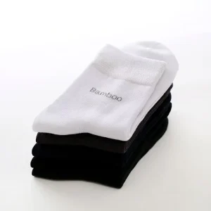 Mid-tube Socks Men Spring Summer Thin Style Socks Anti-odor Bamboo Fiber Pure Cotton Bamboo Charcoal Business Socks