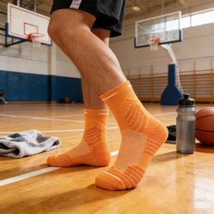 Middle Tube Crew Cotton Knit Absorbent Comfort Nylon Men Custom Athletic Cushion Sport Basketball Socks