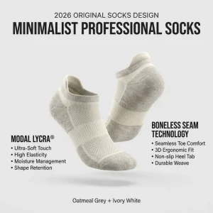 Modal Athletic Performance No-Show Socks Seamless Breathable Anti-Bacterial for Summer Running