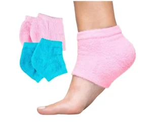 Moisturizing Fuzzy Heel Socks with Gel Lining Comfort Insoles to Treat Dry Cracked Heels While You Sleep for Spas Unisex