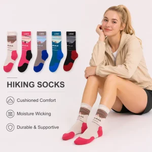 Mountain Hiking Unisex Adults Children Thick Knee High Eco Friendly Anti Slip Merino Wool Socks Terry Plaid Breathable Daily