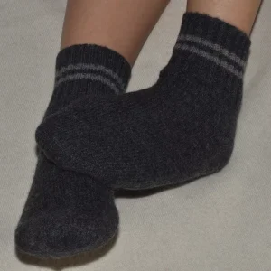 Multicolor Stripe Fashion Ladies Cashmere Knit Socks Custom Design Logo Short Slouch Thermal Thick Winter Women Socks