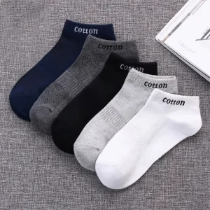 Multiple Colors Sustainable Anti-bacterial Cotton Men Ankle Socks Casual Men Socks