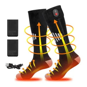 Mydays Tech Electric Three Heating Levels Comfortable Heated Socks for Winter Skiing Hunting Camping Hiking Cycling