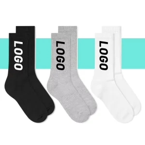 NO Minimum Unisex Crew OEM Personalized Design Your Own Custom Jacquard Knitted Crew Socks
