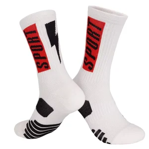NOn Slip Men’S Football Sports Socks Sweat Proof Friction Resistant Football Socks Running Basketball Soccer