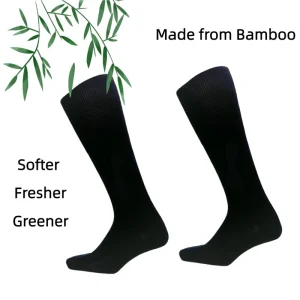Natural Bamboo Fiber Men’s Casual Crew Socks Breathable Anti Bacterial Eco Friendly Quick Dry Anti Foul Seamless Toe Body Bottom