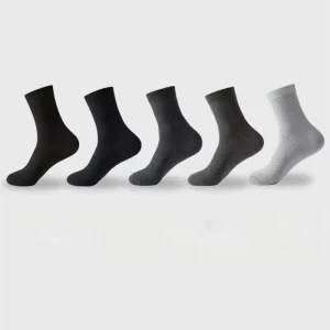Natural Eco friendly Sustainable Bamboo Fiber Dress Socks Hypoallergenic Seamless Toe Closure Elite Socks Autumn Crew