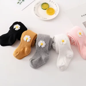Neutral Cotton Non-Slip Baby Socks Breathable Crew Casual Socks with Grips for Infants Little Girls Boys