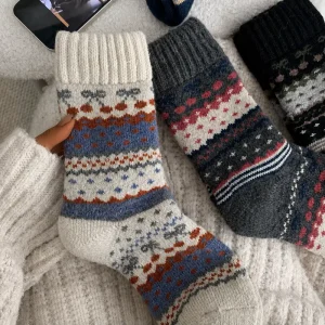 New Arrival Cushioned OEM Wool Socks Trendy Custom Everyday Comfort Casual Wear Merino Wool Socks