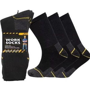 New Arrival Hot Selling Knitted Work Socks Men Durable Breathable Crew Socks Moisture Wicking