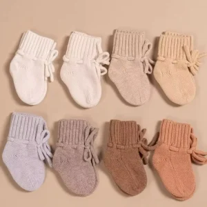 New Baby Newborn Knitted Wool Socks Simple Wild Cute Fashion Drawstring Autumn Infant Booties Cashmere Baby Sock