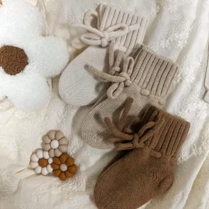 New Baby Newborn Knitted Wool Socks Simple Wild Cute Fashion Drawstring Autumn Infant Booties Cashmere Baby Sock