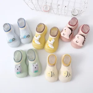 New Born Cotton Baby Socks Shoes 3D Cartoon Cute Infant Newborn Baby Socks With Rubber Soles