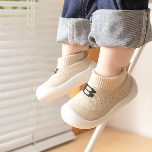 New Born Cotton Baby Socks Shoes Infant With Rubber Soles
