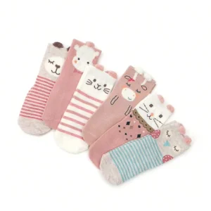 New Cartoon Children’s Crew High Socks Non Slip Breathable and Disposable for 1 3 Year Old Babies
