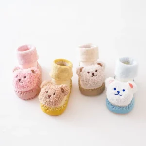 New Cartoon Children’s Mid Calf Floor Socks Shoes Factory Autumn Winter Non Slip Wear Resistant Warmth Home Use
