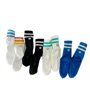 New Children’s Letter Sports Trendy Stripe Basketball Cotton Socks for Boys and Girls in Spring