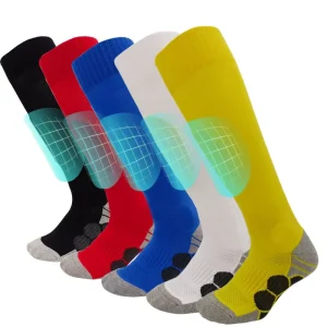 New Custom Breathable Towel Bottom Leggings Long Leg Socks Compression Football Soccer Socks
