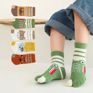 New Cute Mid-Calf Cotton Cartoon Split Thumb Socks Children’s Two-toe Crew Socks for Students