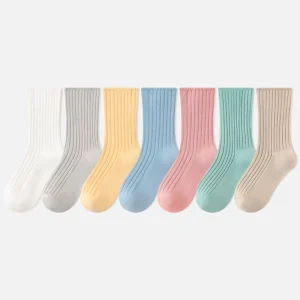 New Style Children’s Sock Cotton Breathable Jacquard Crew Cute Winter Striped Baby Socks Factory