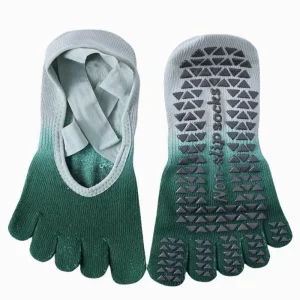 New Style Yoga Anti-Slip Professional Women’s Five-Toe Pilates Autumn Winter Seasonal Toe-Separating Sports Socks