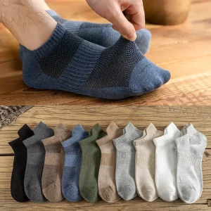 New Summer Cotton Man Short Solid Color Business Fashion Breathable Man Boat Ankle Comfortable Casual Socks