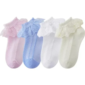 New Summer Lace Tube Children’s Socks Versatile Princess Thin Western Style for Baby’s Spring and Summer