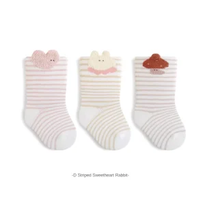 Newborn Baby Autumn Tube Socks 0 6 Months Boneless Infant Boys and Girls Thin Knitted Crew Cotton Socks