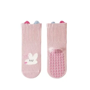 Newborn Baby Cotton Non slip Slippers Walking Socks with Anti slip Strips