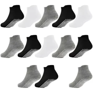 Newborn Baby Knitted Socks Children Cotton Solid Color Floor Grips Organic Cotton Anti Slip Slipper Walk Kids Socks