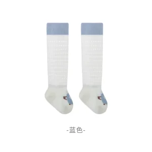 Newborn Baby Letter Dress Socks Summer Breathable Disposable Long Knitted Socks